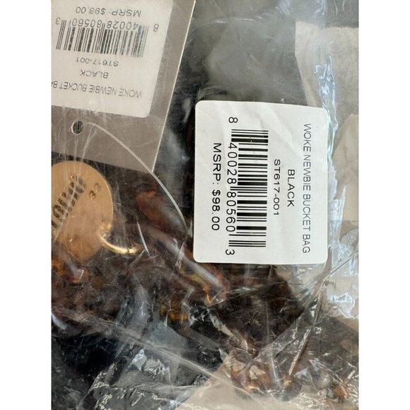 Studio 33 Women’s Woke Newbie Bucket Bag Patent Glossy Black Satchel Handbag NWT - Picture 12 of 12